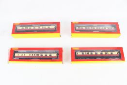 Four Hornby OO gauge British Railways Hawksworth carriages.