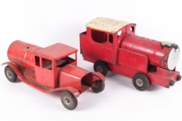 Two Tri-ang tin plate toys.