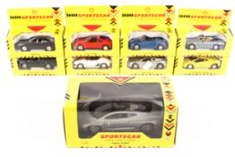 Nine Shell diecast vehicles. Including Jaguar XJ220, a Lamborghini Diablo, etc.