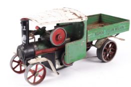 A Mamod steam wagon. In original condition complete with burner pan.
