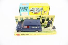 A Corgi BMC Mini police van with tracker dog.