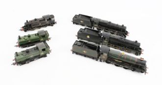 Six OO gauge steam locomotives.