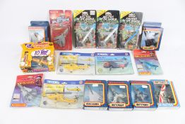 A collection of Matchbox diecast model aircraft.