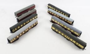 A OO Gauge collection of eight coaches. Comprising mainly Hornby with some weathered editions etc.