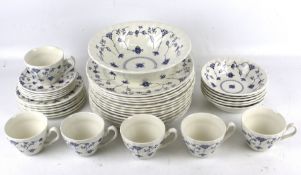 A Churchill 'Georgian Collection' blue and white tea and dinner service.