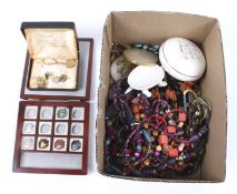An assortment of costume jewellery.