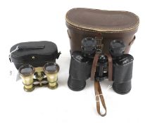 Two pairs of binoculars.