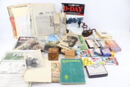 An assortment of 19th century and later ephemera.