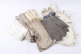 Ten pairs of vintage women's gloves.