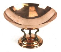 A vintage Linton Arts and Crafts copper centrepiece dish.