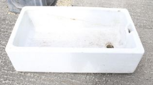 A Shanks 'Belfast' kitchen sink.