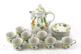 A Villeroy & Boch Geranium coffee set for eight.