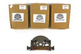 Seven GWR reproduction Victorian station toilet roll holders.