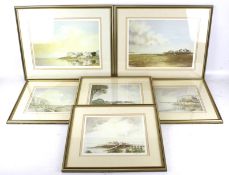 Carol, Frarey, six assorted signed limited edition prints of Weston-Super-Mare.