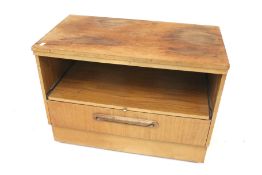 A retro TV entertainment cabinet. With pullout shelf and a single drawer.