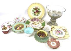 An assortment of ceramics and glassware.