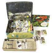 A collection of cigarette cards.