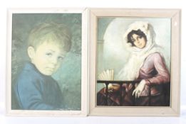 Two printed portraits.