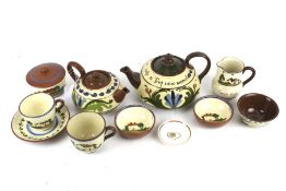 A collection of nine assorted Devon Torquay motto ware.