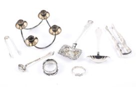 A collection of silver and silver plate. Comprising a Danish .