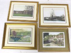 Four signed limited edition Matthew Grayson prints. Comprising 'Castle Combe Village' no 12/250, 22.