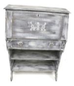 A painted mahogany bureau.