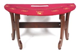 Six roulette, black jack and poker tables and one additional galleried green baize.