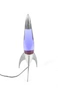A retro Mathmos Telstar rocket lava lamp (no box).