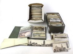 A large collection of postcards.
