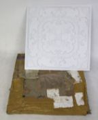 Circa 35 sheets of decorative plastic ceiling mouldings.