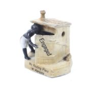 An amusing porcelain model titled 'My Resting Place at Margate'.