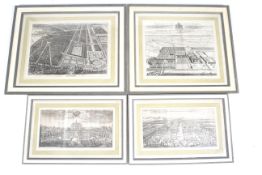 Four topographical engravings after J. Kip.