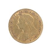A Victorian half-sovereign,