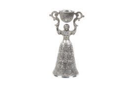 A late 19th/early 20th century silver-plated wager cup.