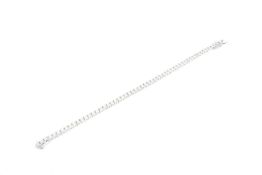 A modern 18ct white gold and diamond 'Tennis' bracelet.