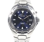 Seiko, Kinetic, a gentleman's stainless steel bracelet watch. Ref. 5M62-OD40 A4, No.