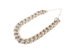 An early 20th century gold hollow-curb bracelet. Lacking a clasp, unmarked, approx. 18.