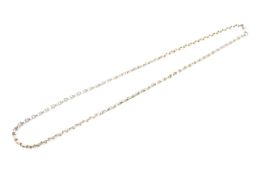 A Victorian rose gold oval-belcher link necklace.