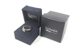 Enchanted by Disney, a 9ct white gold and diamond oblong 'halo' ring.
