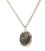 A vintage 9ct gold locket and chain.