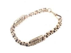 A late Victoria rose gold fancy link chain adapted as a bracelet.