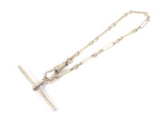 A vintage 9ct rose gold fetter and three watch chain.