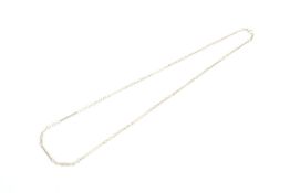 A vintage 9ct gold fancy fetter-bar and nine necklace.