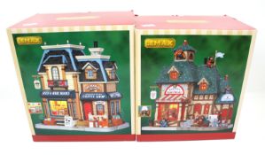 Two Lemax Porcelain Lighted Building.