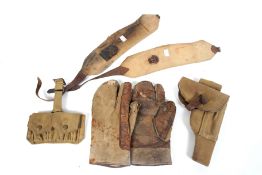 A collection of WWII military items.