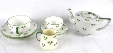 A vintage Shelley 'Late Foley' clover pattern one piece tea service.