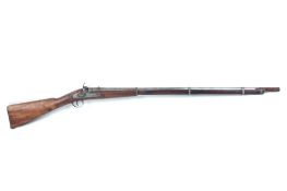 A foreign percussion lock musket. Circa 1860, 38