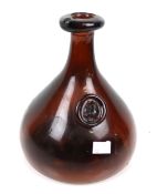 A 20th century red glass vase.