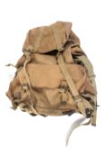 A WWII British Army Bergen back pack.