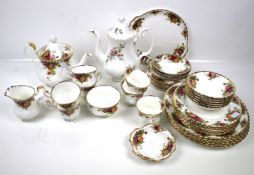 A Royal Albert 'Old Country Roses' pattern tea service.